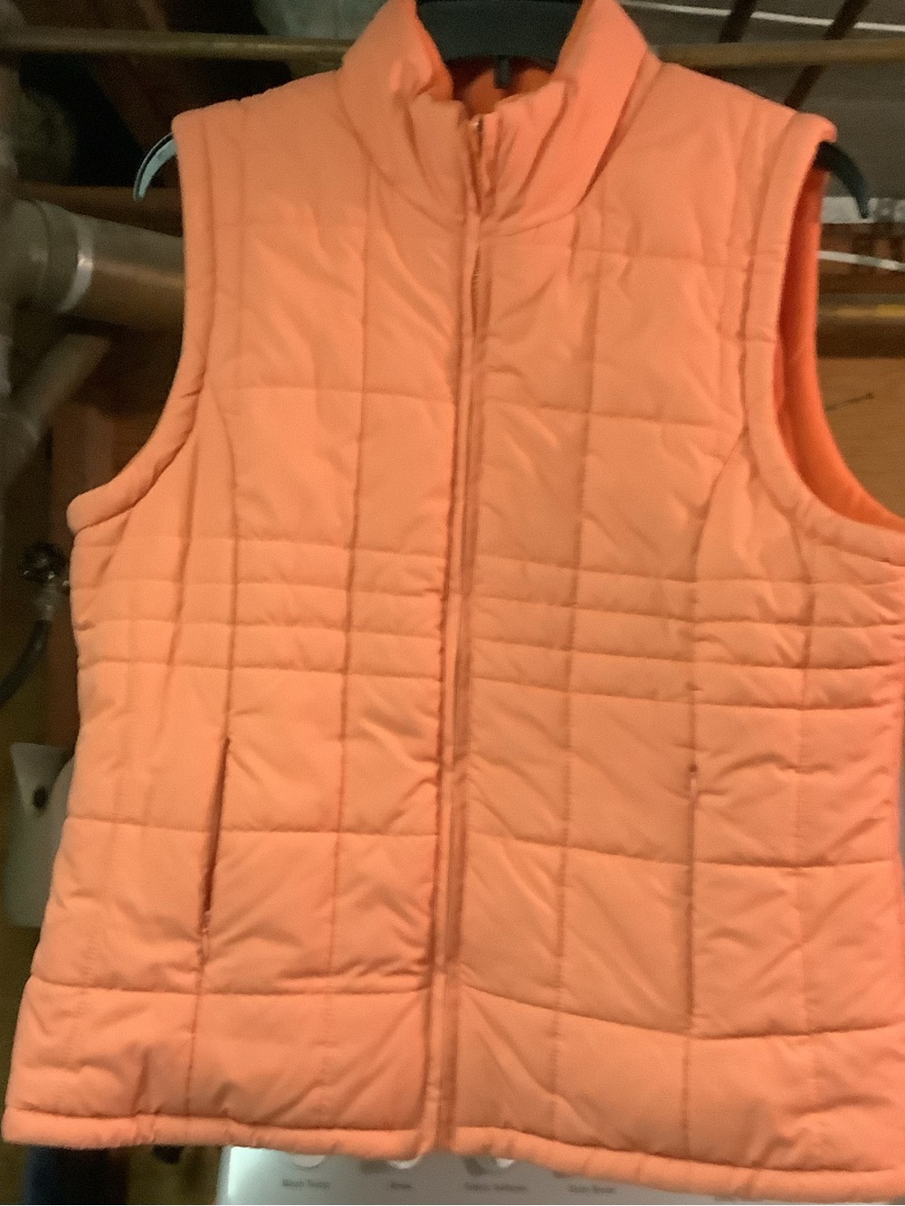 Women's Quilted Sleeveless Puffer Vest - Peach